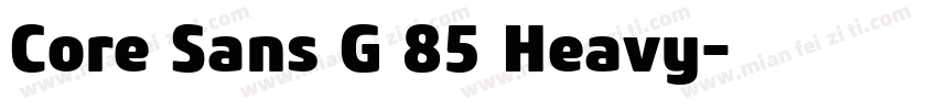 Core Sans G 85 Heavy字体转换